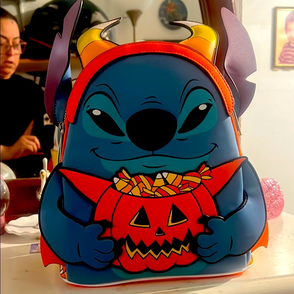 Disney Blue and Orange Halloween mini backpack loungefly